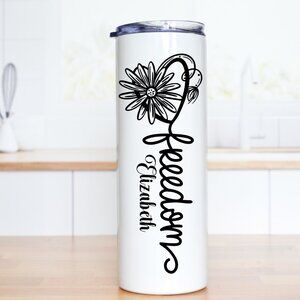 Custom Name (optional) Freedom Tumbler, Gift For Her Mug